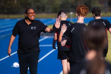 Team Bridgestone Australia Ambassador Cathy Freeman Inspires the Next Generation at Bridgestone Athletics Centre