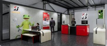 The new-look interior is a complete refresh of Bridgestone Select's current reception and waiting area, with a contemporary design and materials that reflect Bridgestone's commitment to reducing its environmental footprint. 