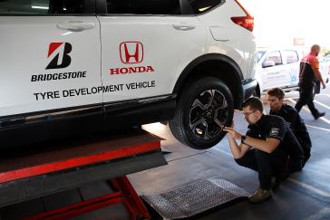 The technical departments from the local arms of both companies identified areas where they could work together on individual projects that will ultimately benefit Australian customers. Bridgestone's focus was on the development of future low rolling resistance Ecopia tyres – specially designed to save motorists fuel – using two Honda CR-Vs for extensive testing in local conditions.