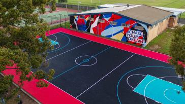Throughout Bridgestone Australia's Tokyo 2020 activity, Bridgestone showed its commitment through the refurbishment of a basketball court in Sydney's west with Tokyo 2020 Medalist Joe Ingles.