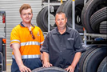 Bridgestone Service Centre Barossa was a trial site for the Youth Jobs PaTH program, with 
Dylan joining the team after completing the internship under store manager Troy Billing
