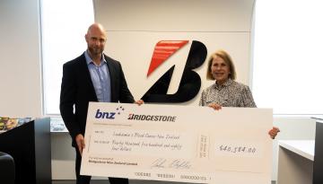 Leukaemia & Blood Cancer New Zealand receives $40,000 boost from Bridgestone