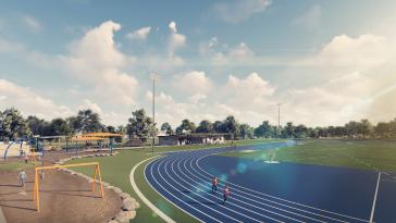 Bridgestone has welcomed the start of construction of a new athletics facility at the company's former manufacturing site, now known as Bridgestone Reserve.